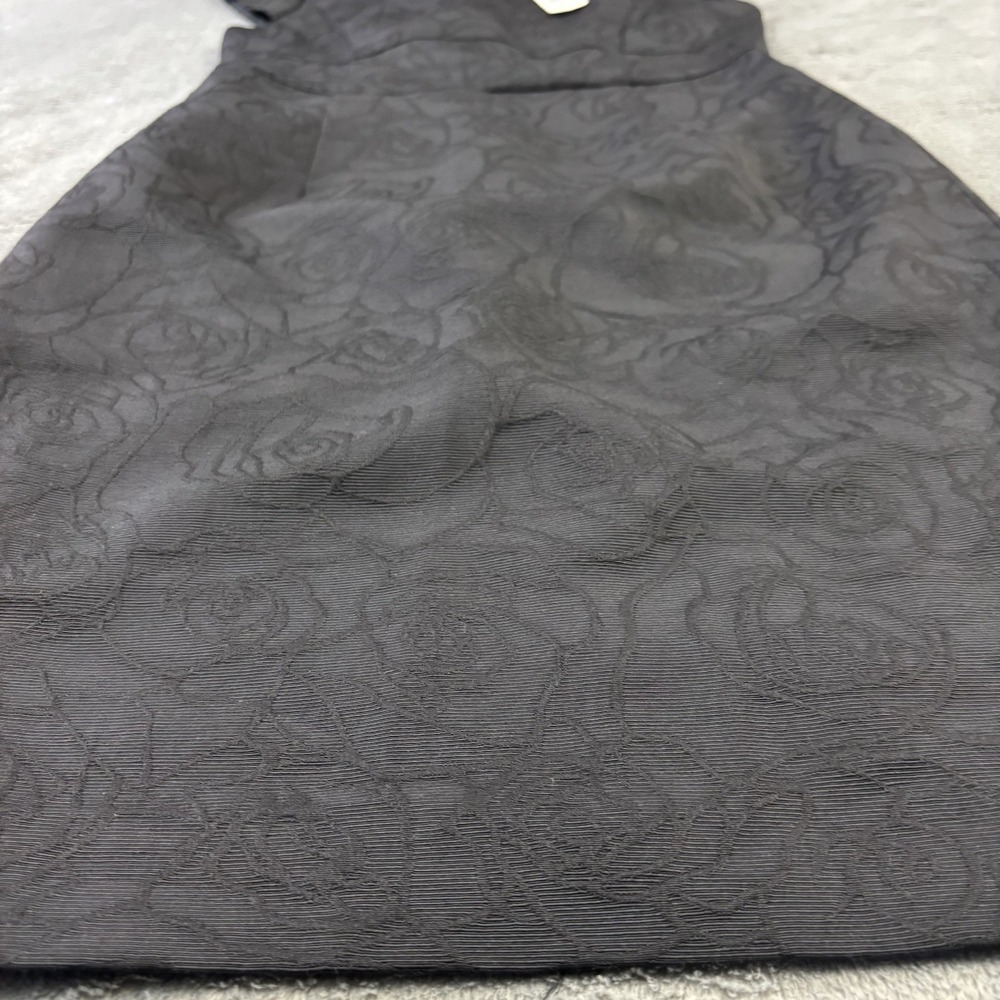 Brooks Brothers Dress 4 Black Cap Sleeve Rose Shift Career Boat Neck NWT $149.50 - Picture 3 of 16